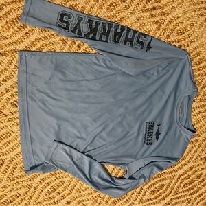 Sharky's Blue Long Sleeve fishing Drifit tee